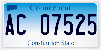 CT license plate AC07525