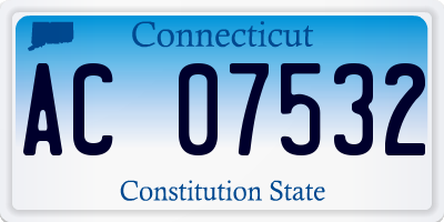 CT license plate AC07532