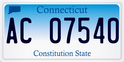 CT license plate AC07540