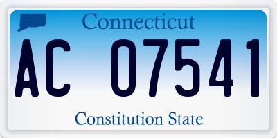 CT license plate AC07541