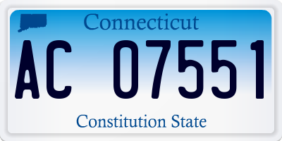 CT license plate AC07551