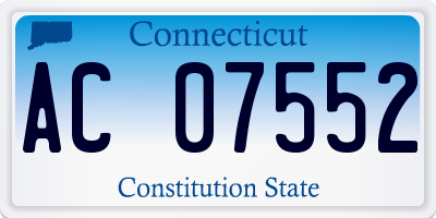 CT license plate AC07552