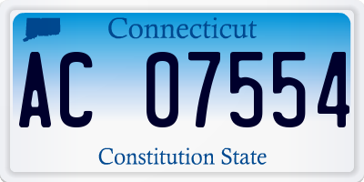 CT license plate AC07554