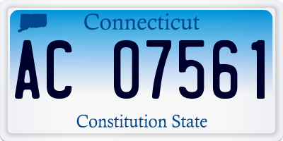 CT license plate AC07561