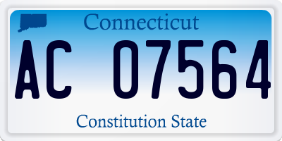 CT license plate AC07564