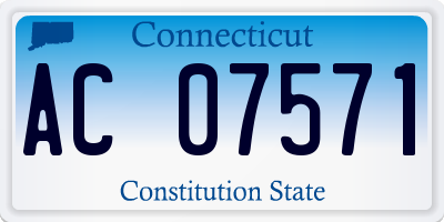 CT license plate AC07571