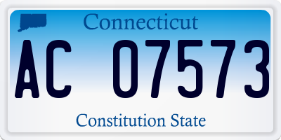 CT license plate AC07573