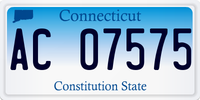 CT license plate AC07575