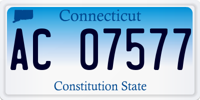 CT license plate AC07577