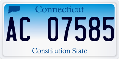 CT license plate AC07585