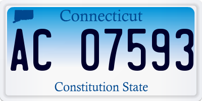 CT license plate AC07593