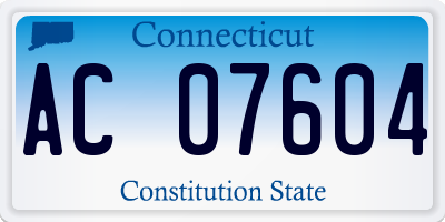 CT license plate AC07604