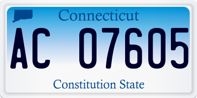 CT license plate AC07605