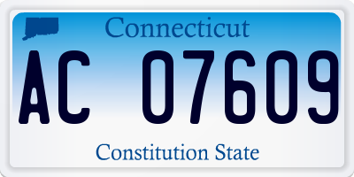 CT license plate AC07609