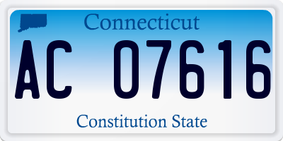 CT license plate AC07616