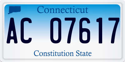 CT license plate AC07617