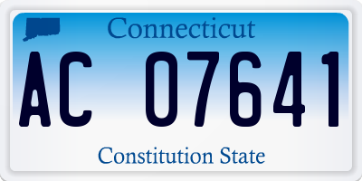 CT license plate AC07641