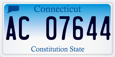 CT license plate AC07644