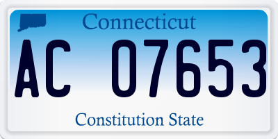 CT license plate AC07653