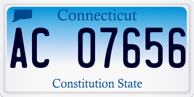 CT license plate AC07656