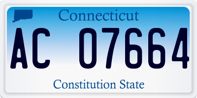 CT license plate AC07664