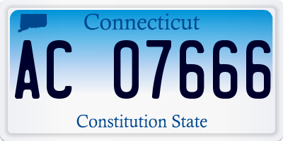 CT license plate AC07666