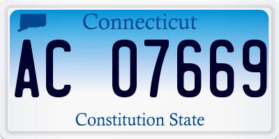 CT license plate AC07669