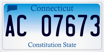 CT license plate AC07673