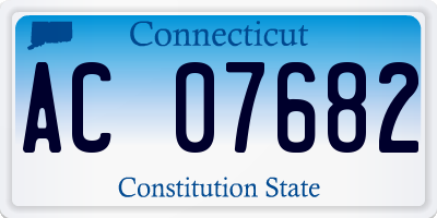 CT license plate AC07682