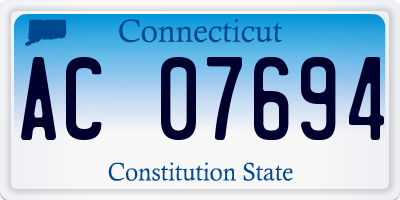 CT license plate AC07694