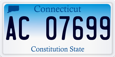 CT license plate AC07699
