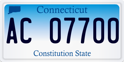 CT license plate AC07700