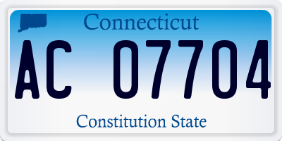 CT license plate AC07704