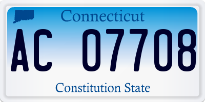 CT license plate AC07708