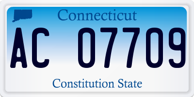 CT license plate AC07709