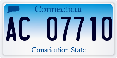 CT license plate AC07710