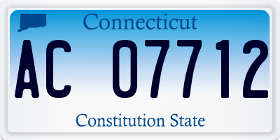 CT license plate AC07712