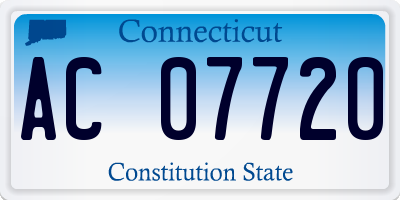 CT license plate AC07720