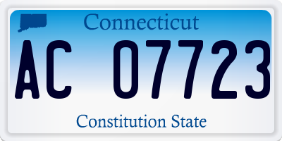 CT license plate AC07723