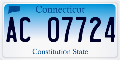 CT license plate AC07724