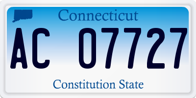 CT license plate AC07727
