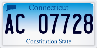 CT license plate AC07728
