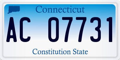 CT license plate AC07731