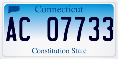CT license plate AC07733