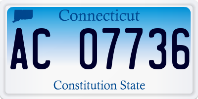 CT license plate AC07736