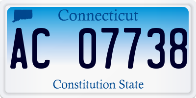 CT license plate AC07738