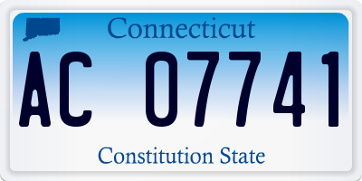 CT license plate AC07741