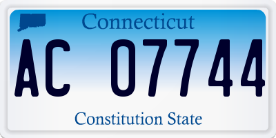 CT license plate AC07744