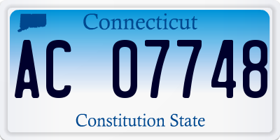 CT license plate AC07748