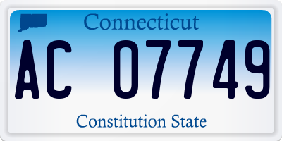 CT license plate AC07749
